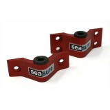 18.15BR - Red Performance Bottom Transom Gudgeon with Carbon Bush 4-Hole Mounting 